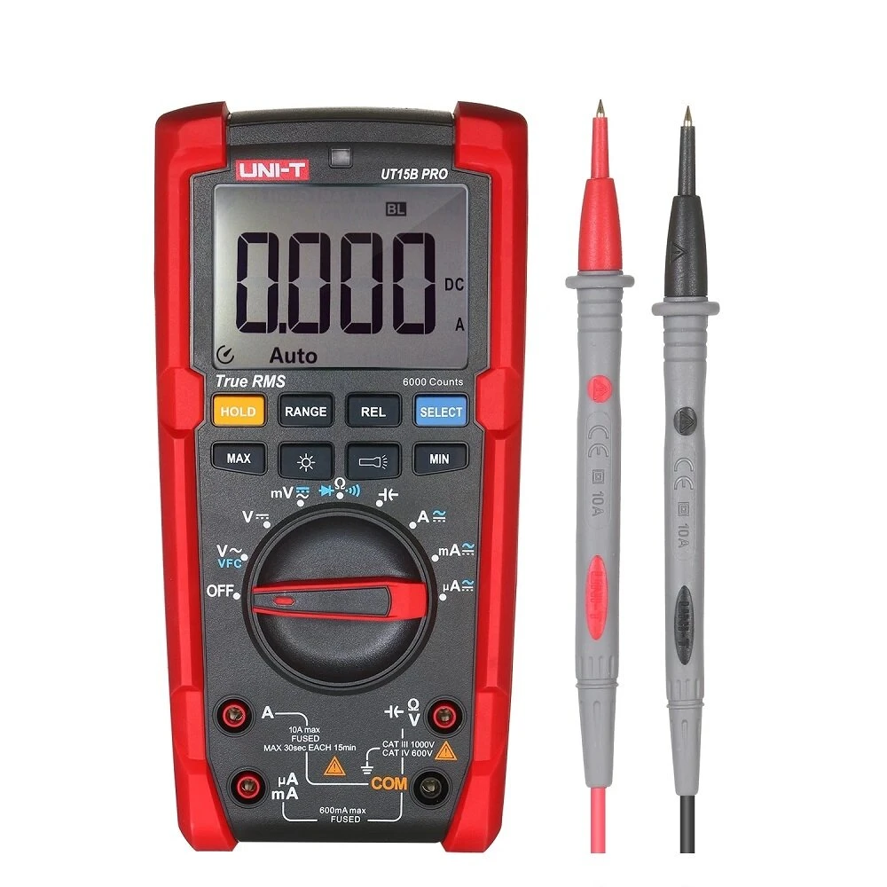 UNI-T True RMS Digital Multimeter | Auto-Ranging 6000 Counts | Backlit LCD & Flashlight