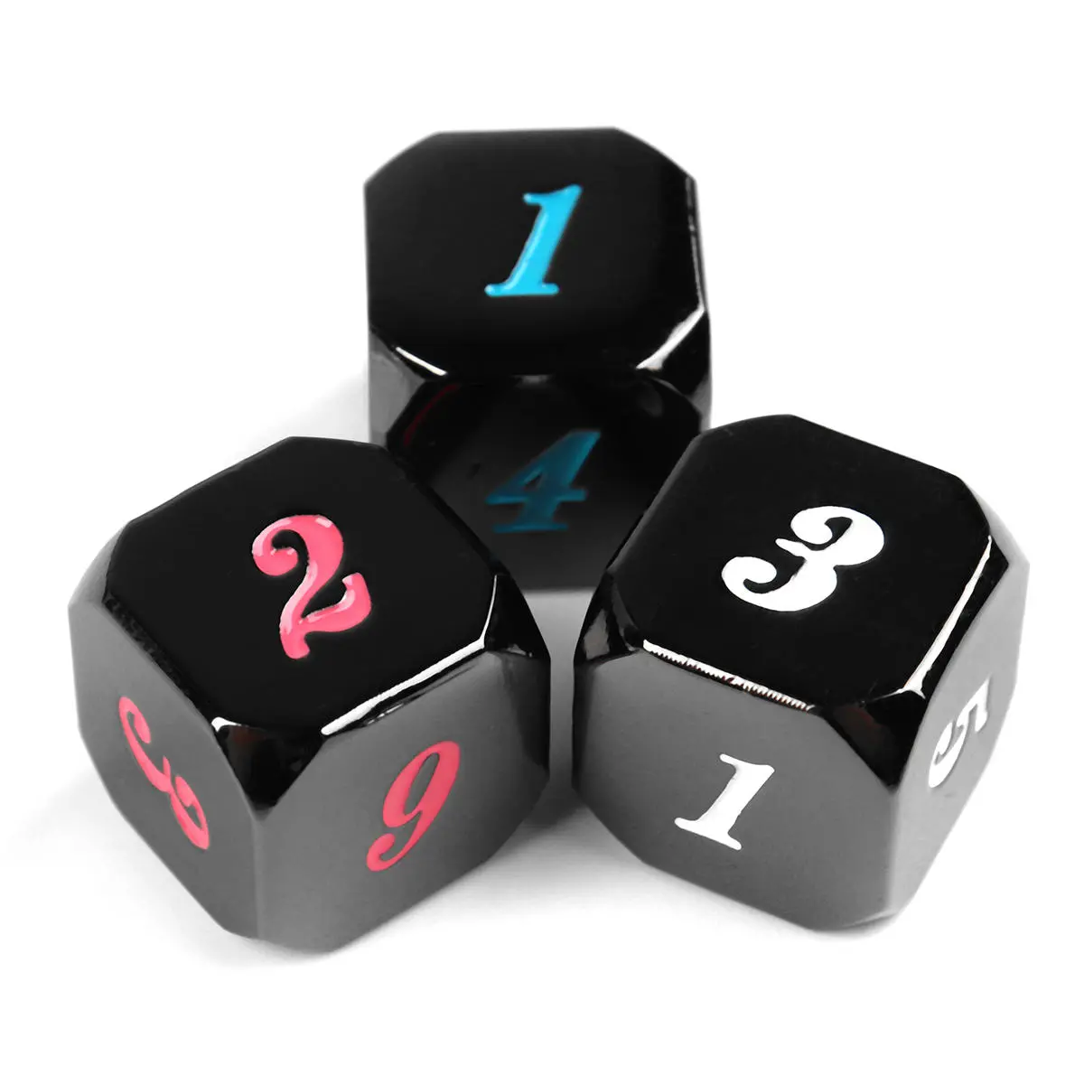 7Pcs Zinc Alloy Polyhedral Dice Set | Multi-Sided RPG Dice with Bag