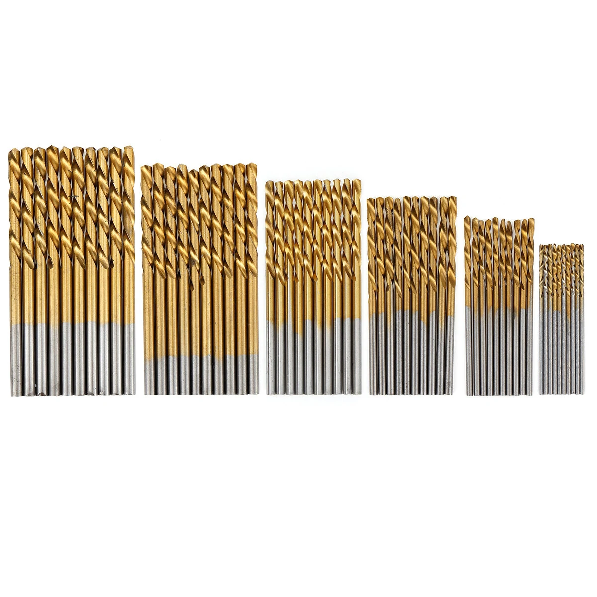 60PCS Titanium-Coated High-Speed Steel Drill Bit Set - 1mm to 3.5mm Sizes | Precision Twist Drill Bits