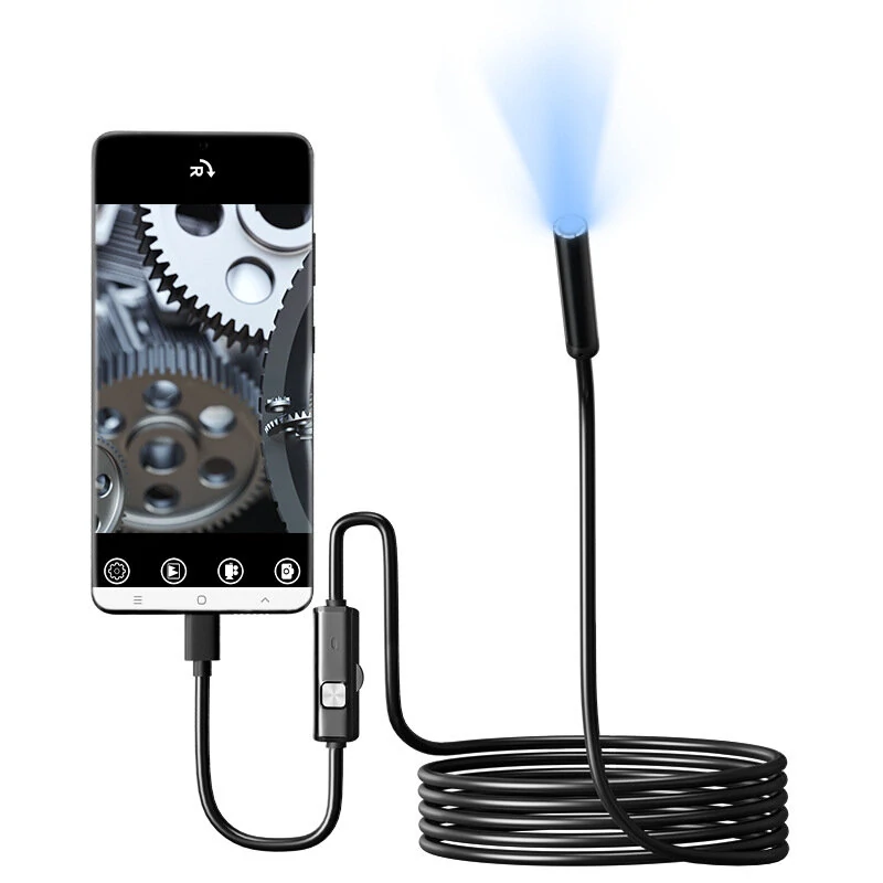 8MM Endoscope | IP67 Waterproof Type-C | 8 LED Lights & 1MP HD Resolution