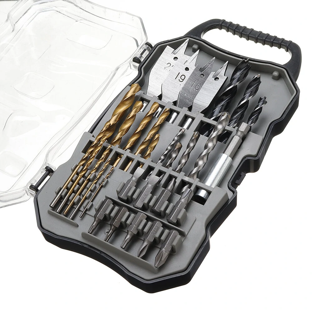 31Pcs Titanium Coated Hole Saw Set - 1/4 Inch Hex Shank with Magnetic Rod