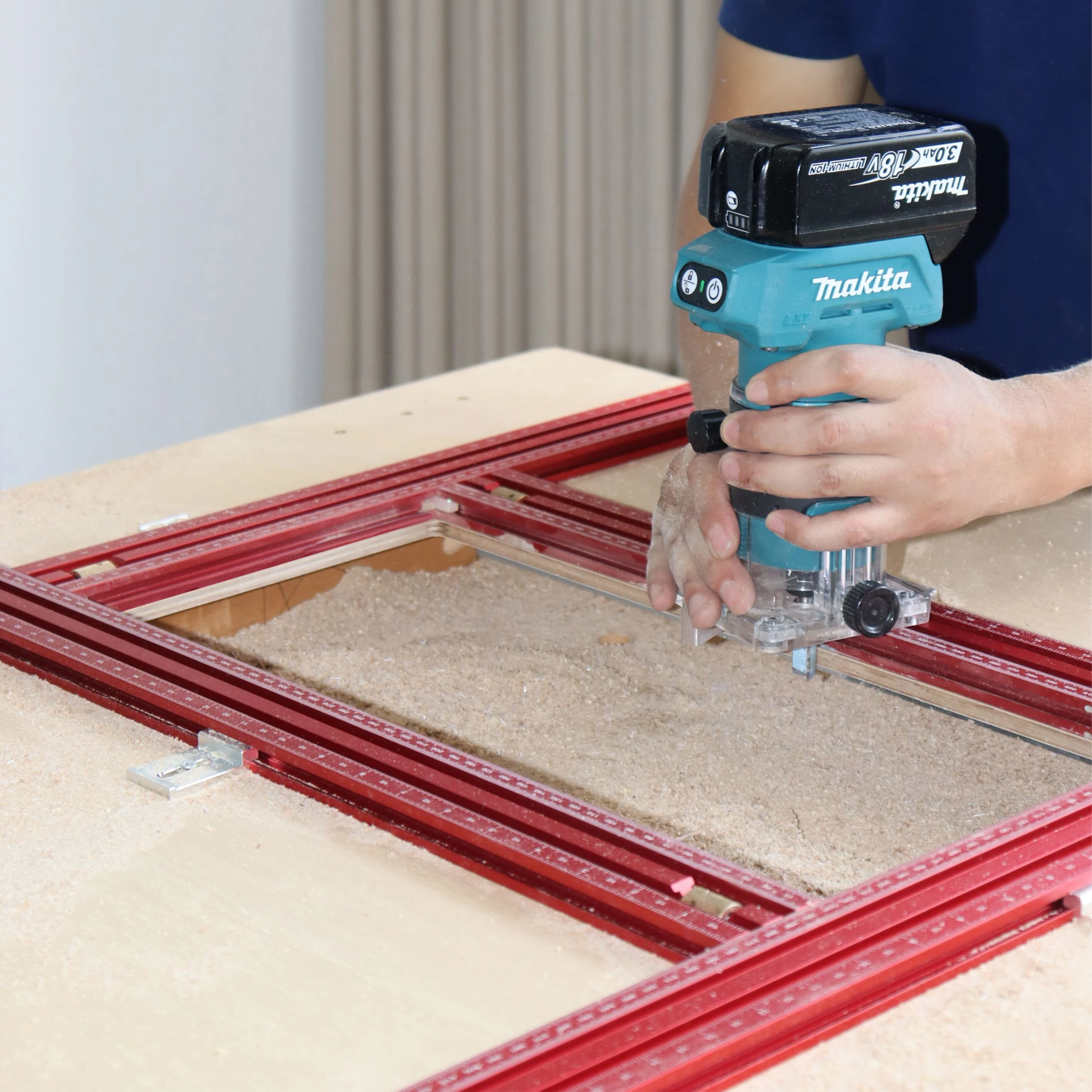 ENJOYWOOD Juice Groove Router Jig - Adjustable Template for Cutting Boards | Metric/Imperial Scales