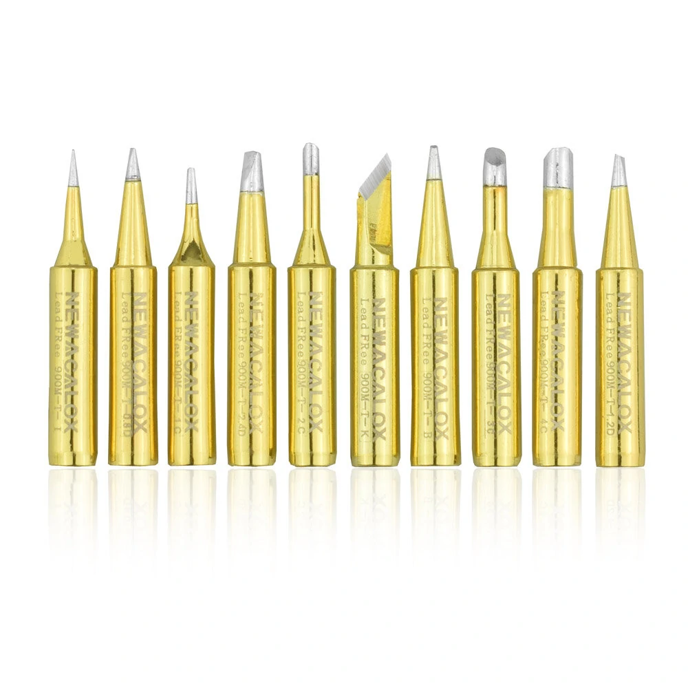 NEWACALOX 10Pcs Lead-free Welding Tips 900M-T | Soldering Iron Tip for Rework Station & BGA Tool Kits