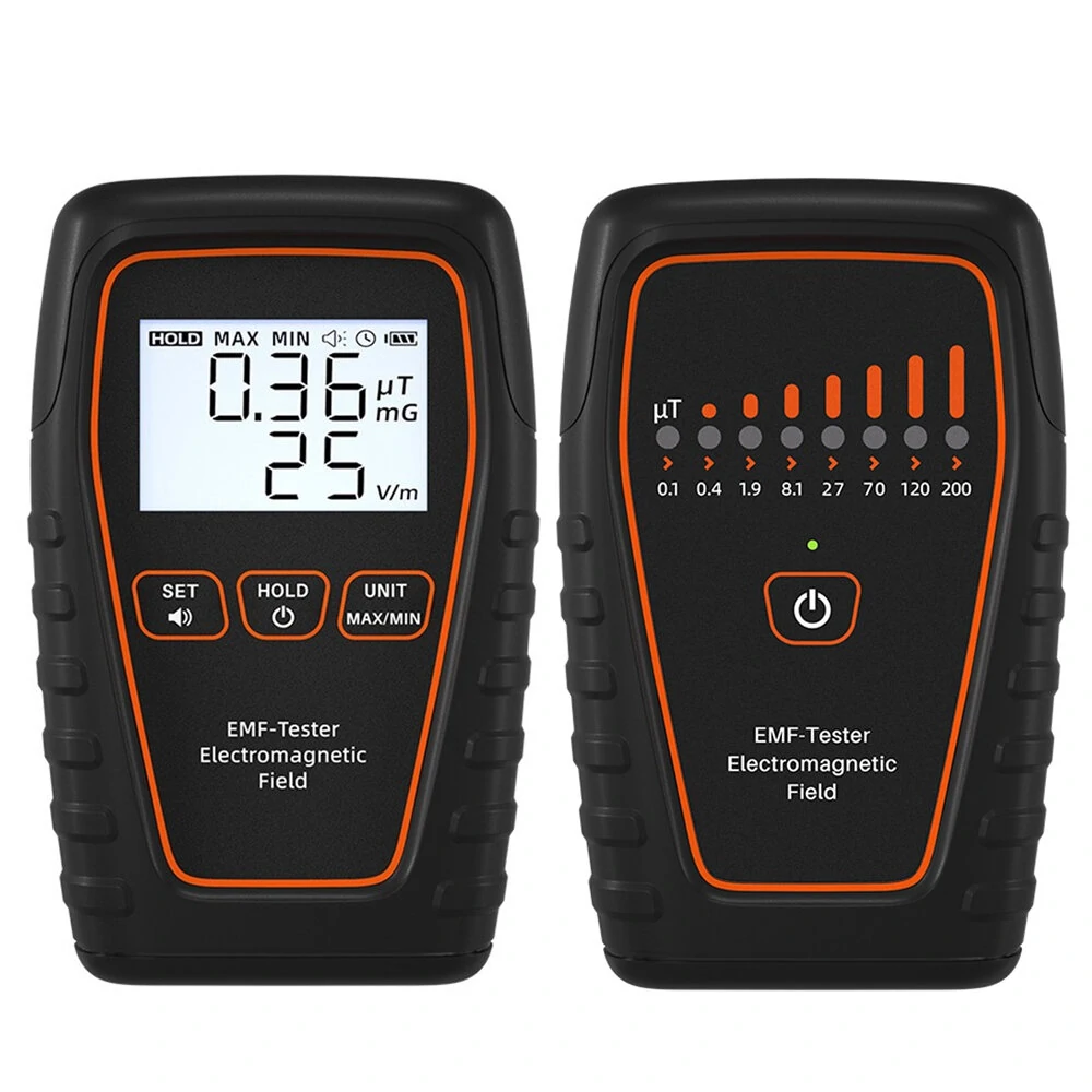 EMF Tester Portable - Electromagnetic Radiation Detector with Beep Alarm & Low Battery Indicator