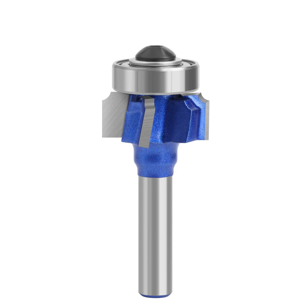 LAVIE 8mm Shank 4 Flute Router Bit Set - R1 R2 R3 Trimming Knife Edge | Woodworking