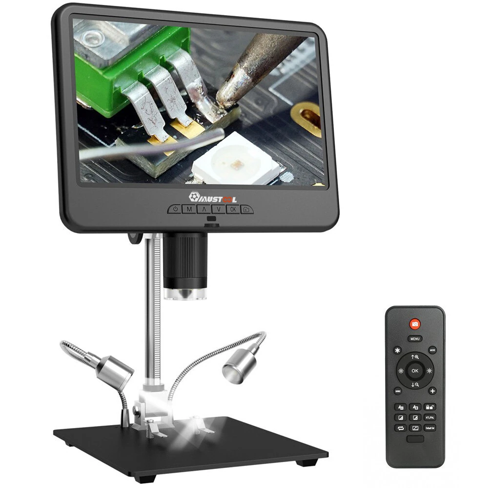 AD210 Digital Microscope | 10 LCD 1080P | 5X-260X Magnification for PCB Soldering