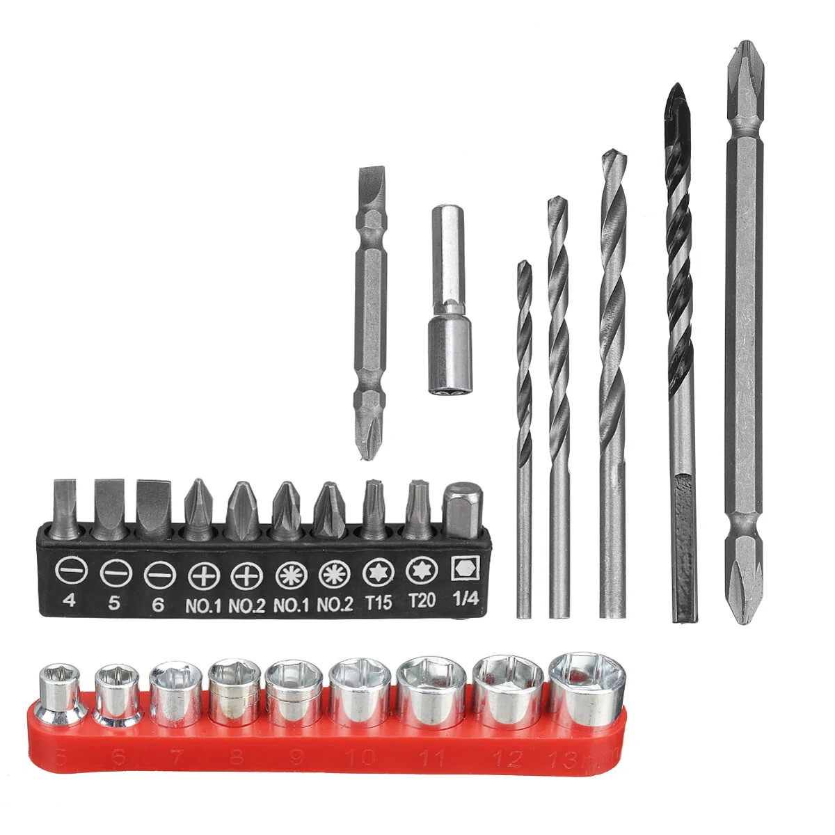 3 in 1 Electric Drill Kit - 26 Pcs Hammer Drill & Screwdriver Bits with Adapters