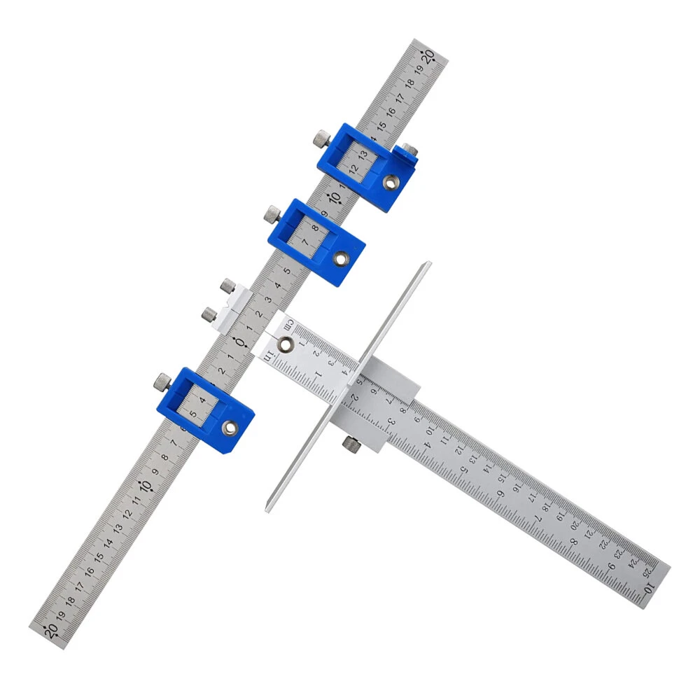 Cabinet Hardware Jig - Detachable Drill Guide for Handles & Knobs | Dowel Hole Locator Tool