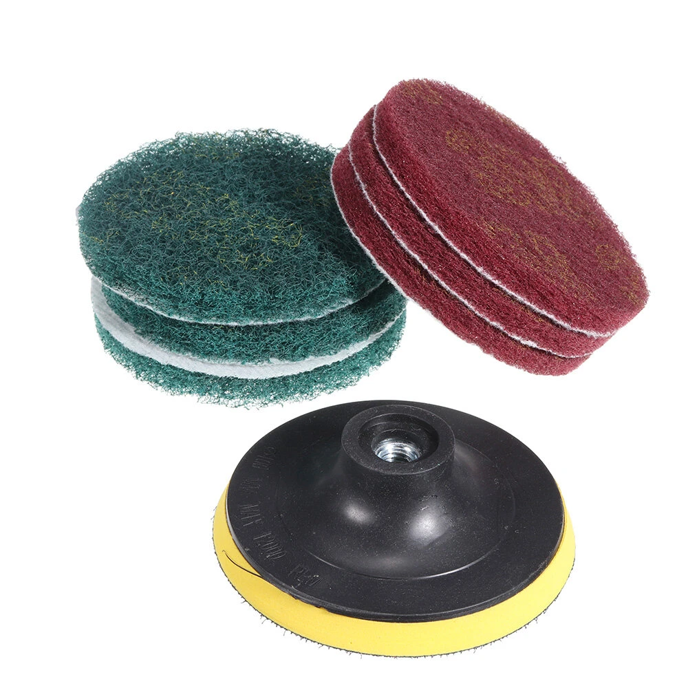 10mm Sanding Pad with 6pcs 100mm Round Fiber Polishing Pads | Abrasive Tools