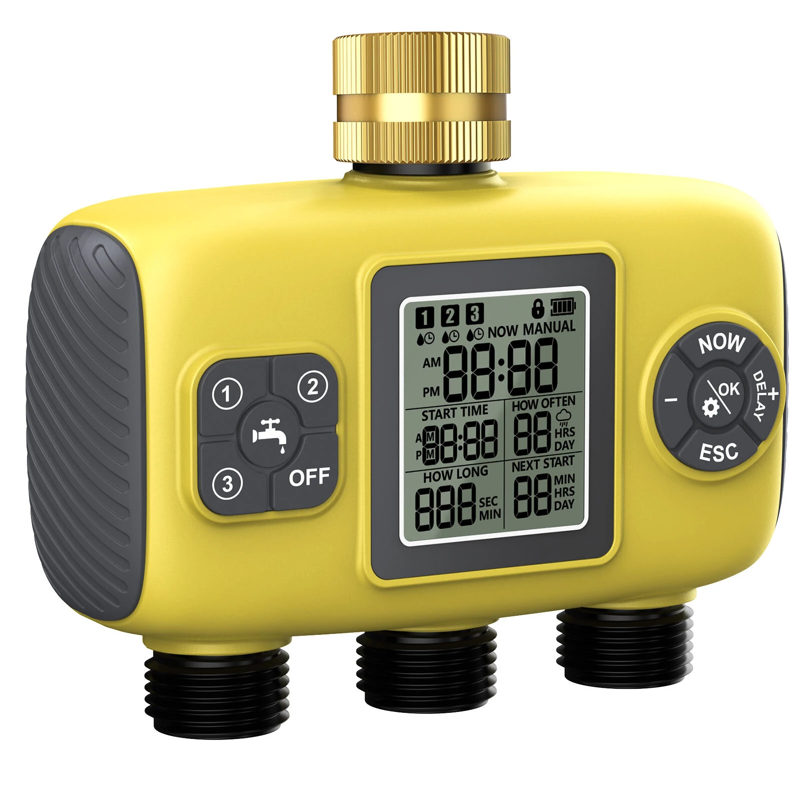 YZD06 Smart Irrigation Controller - 3 Zone Timer | IP55 Waterproof & Anti-UV for Garden