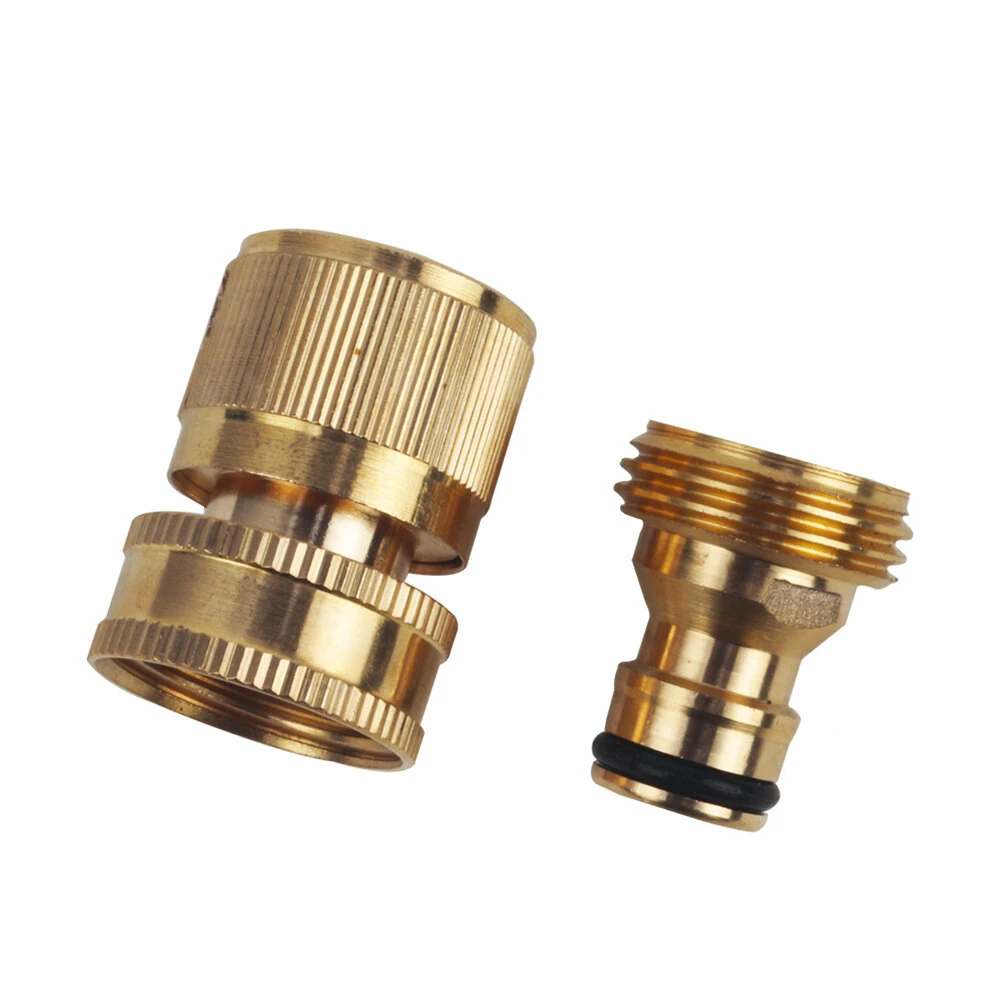 Brass 3/4 Hose Quick Connector Set | Male & Female | Leak-Proof European Style