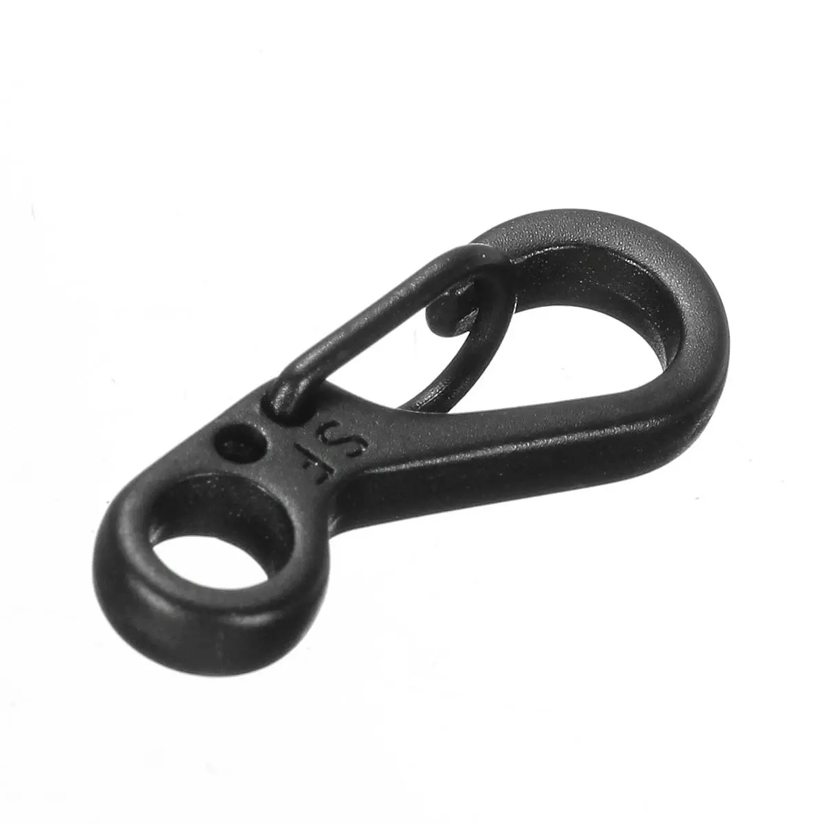 5Pcs Black EDC Tool Carabiner Keychain - Alloy Clip for Hiking Climbing Camping