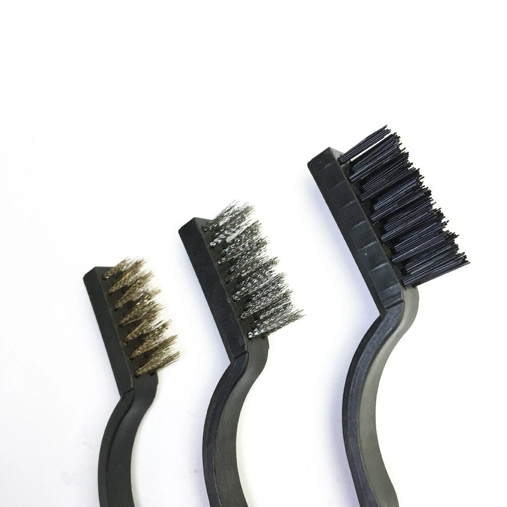 Industrial Toothbrush - Small Wire Brush for Cleaning & Derusting | Copper, Stainless Steel & Nylon
