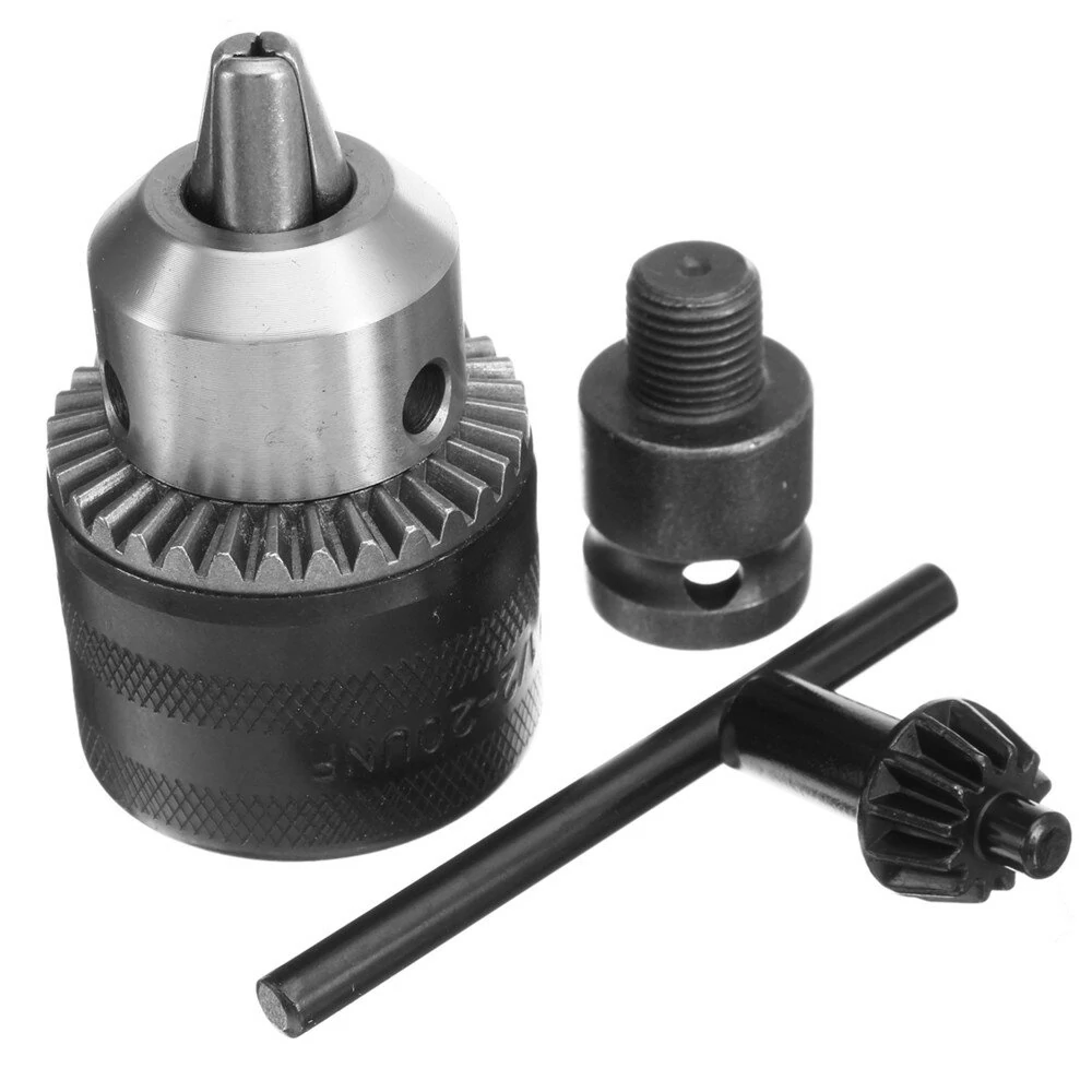 Drillpro 1/2 Inch Drill Chuck Adapter | 1.5-13mm for Impact Wrench to Electric Drill