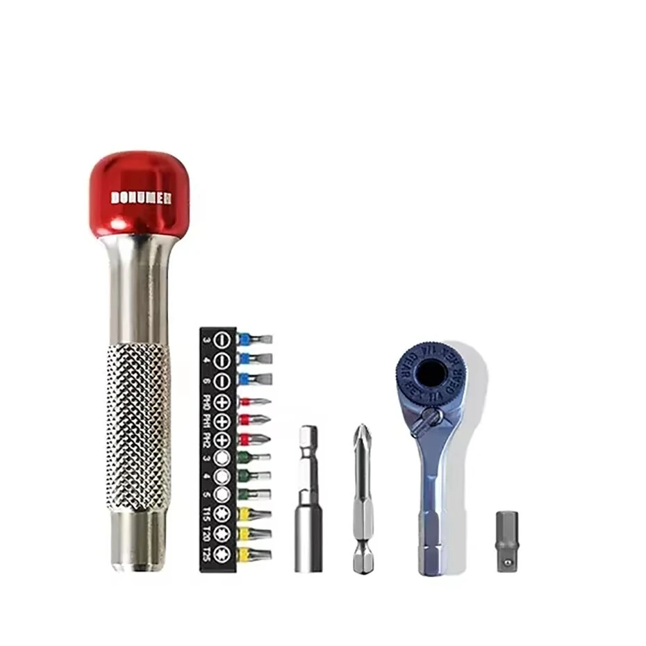 DONUMEH Ratchet Wrench Set | 1/4 Hex Torque Screwdriver | S2 Steel Bits 12Nm
