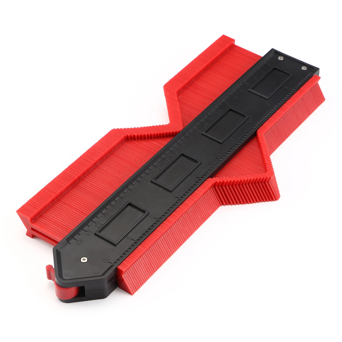 Red Outline Steel Ruler - 12 Inch Metal Measuring Ruler