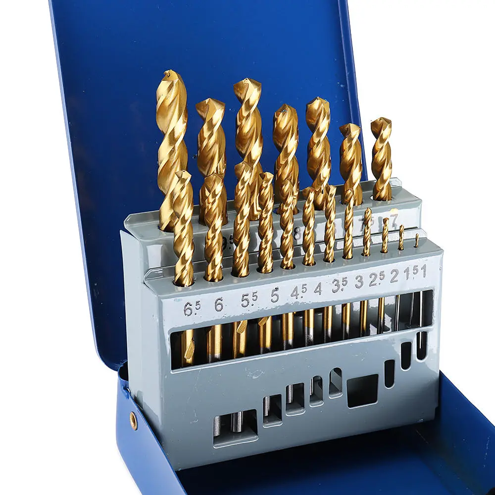 M42 Cobalt HSS Drill Bit Set - 19Pcs Titanium Coated 1-10mm | For Metal & Stainless Steel