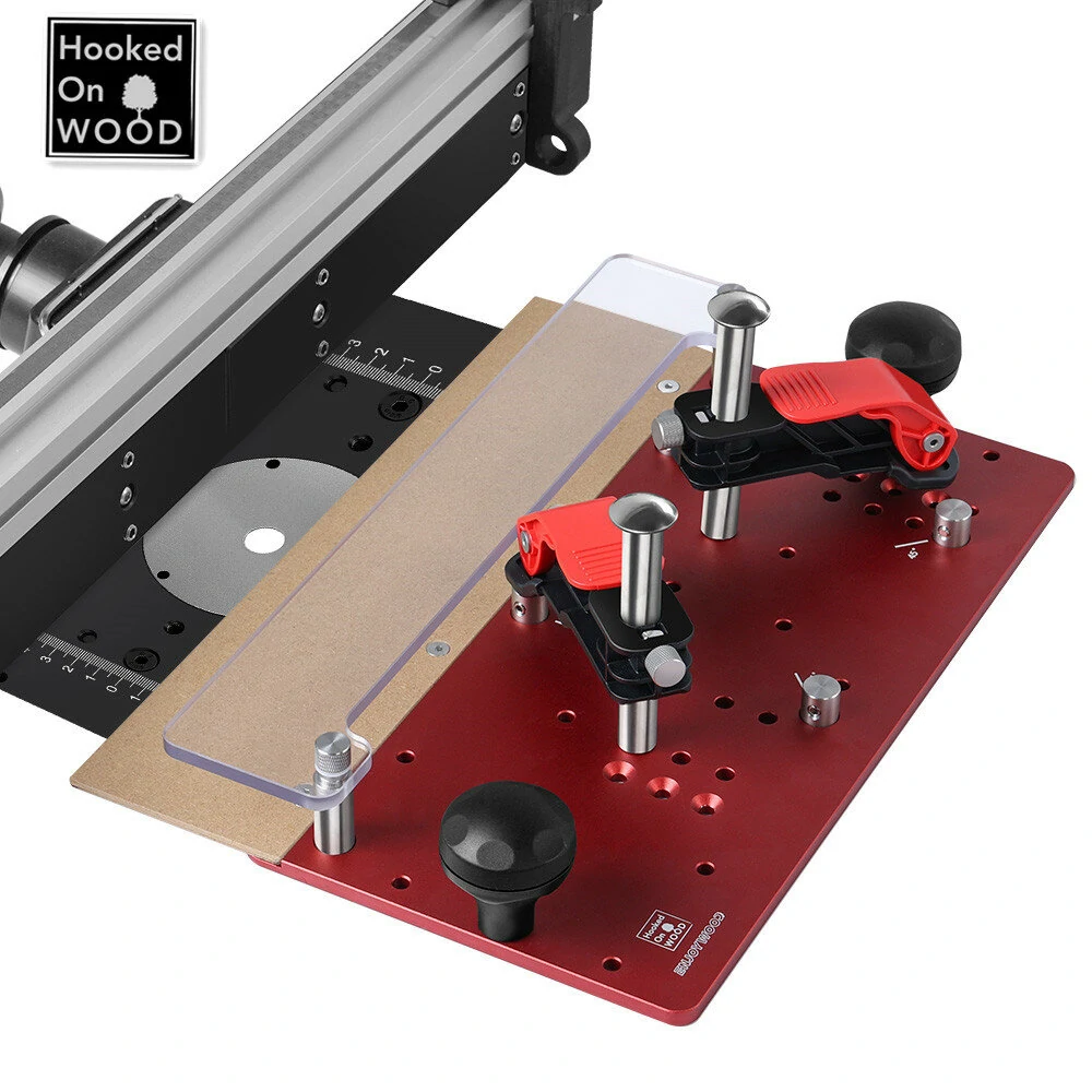 ENJOYWOOD Hooked On Wood Router Table Rail Coping Sled | Professional Rail Guide for Cabinet Doors & Drawer Fronts