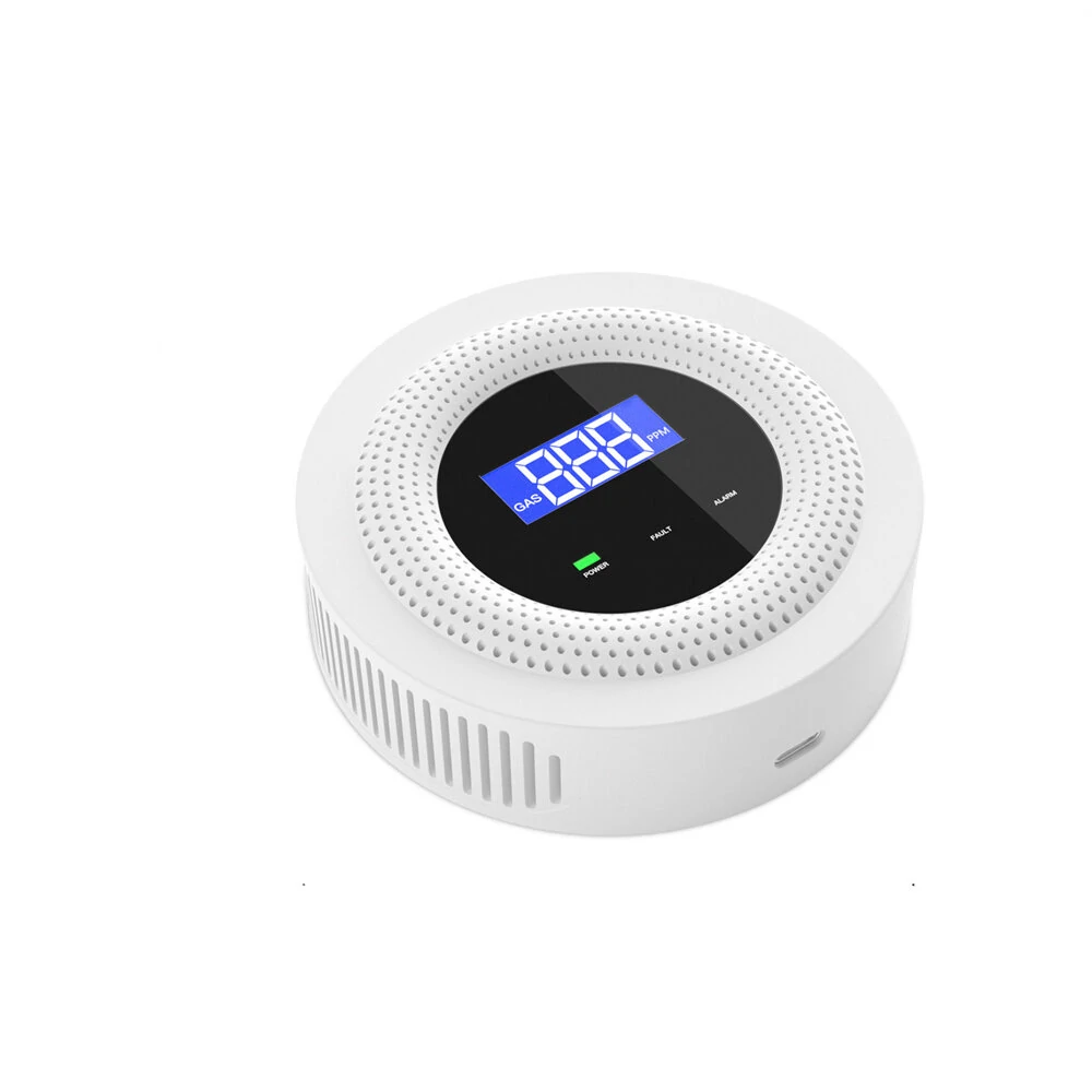 WiFi Gas Leak Detector | Digital Display & Voice Alert | Methane Natural Gas