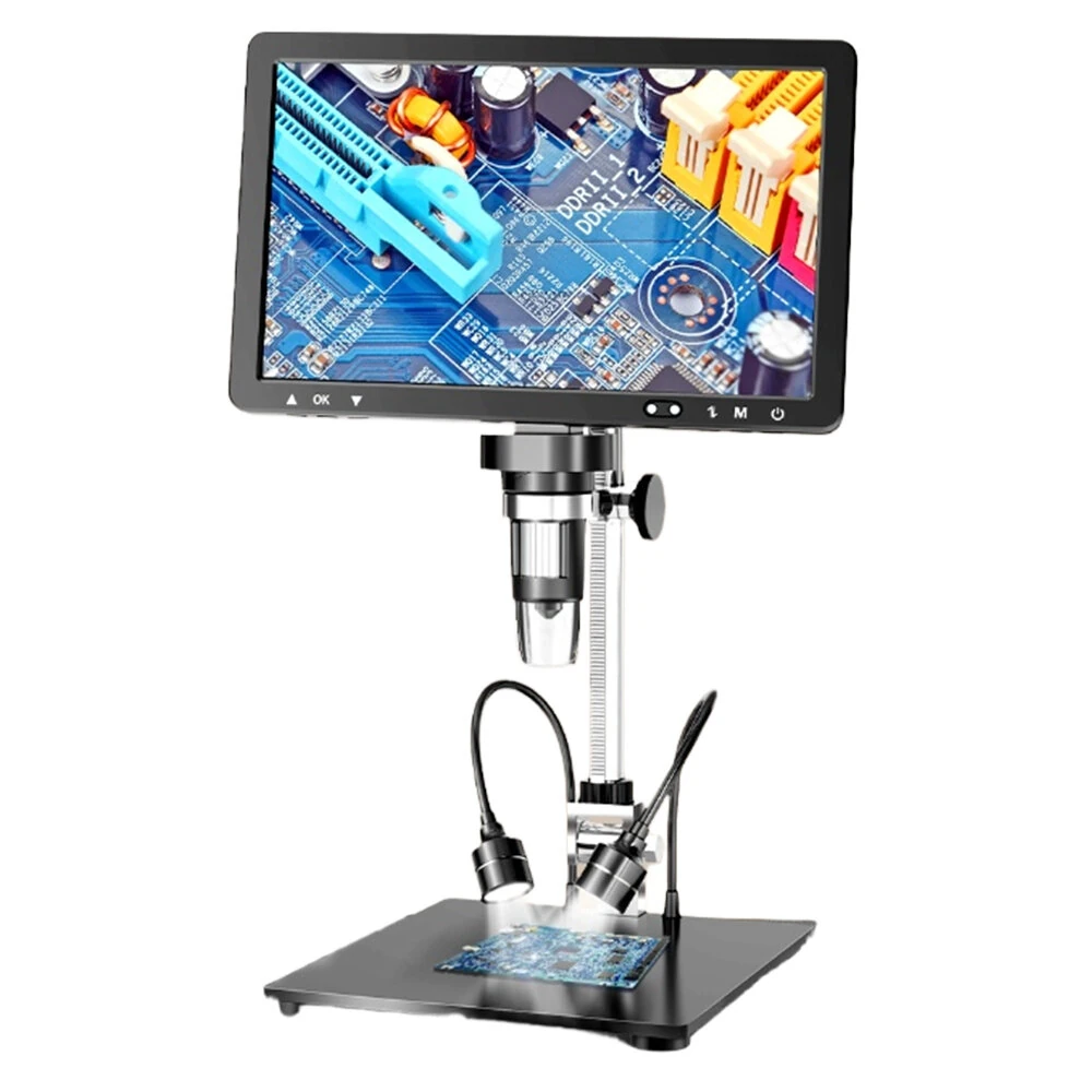 Mustool DM13 Digital Microscope 1500X | 10.1 Inch Screen 1080P Video | 8 LED Lights & Type-C