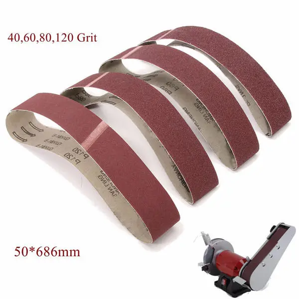 3M 50x686mm Sanding Belts | 40 60 80 120 Grit | Abrasive Sander Tool