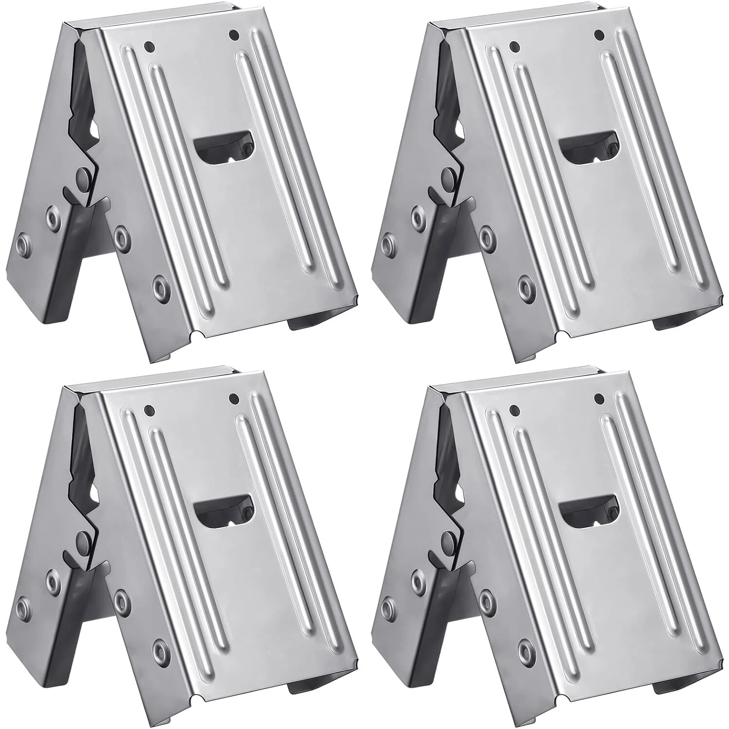 Steel Sawhorse Brackets 4pcs - 220lb Capacity Heavy Duty | Galvanized Rust Resistant