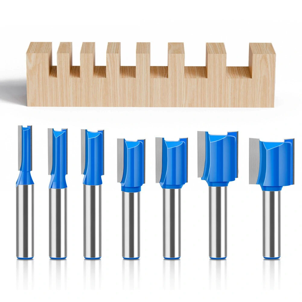 Carbide Tipped Straight Router Bit - 8mm Shank 20mm Cut Length | 6-20mm Diameter