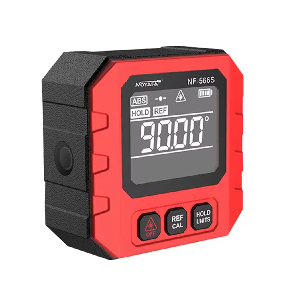 NOYAFA NF-566 Digital Inclinometer - 4x90° VA Display | Magnetic Sides & USB-C Charging