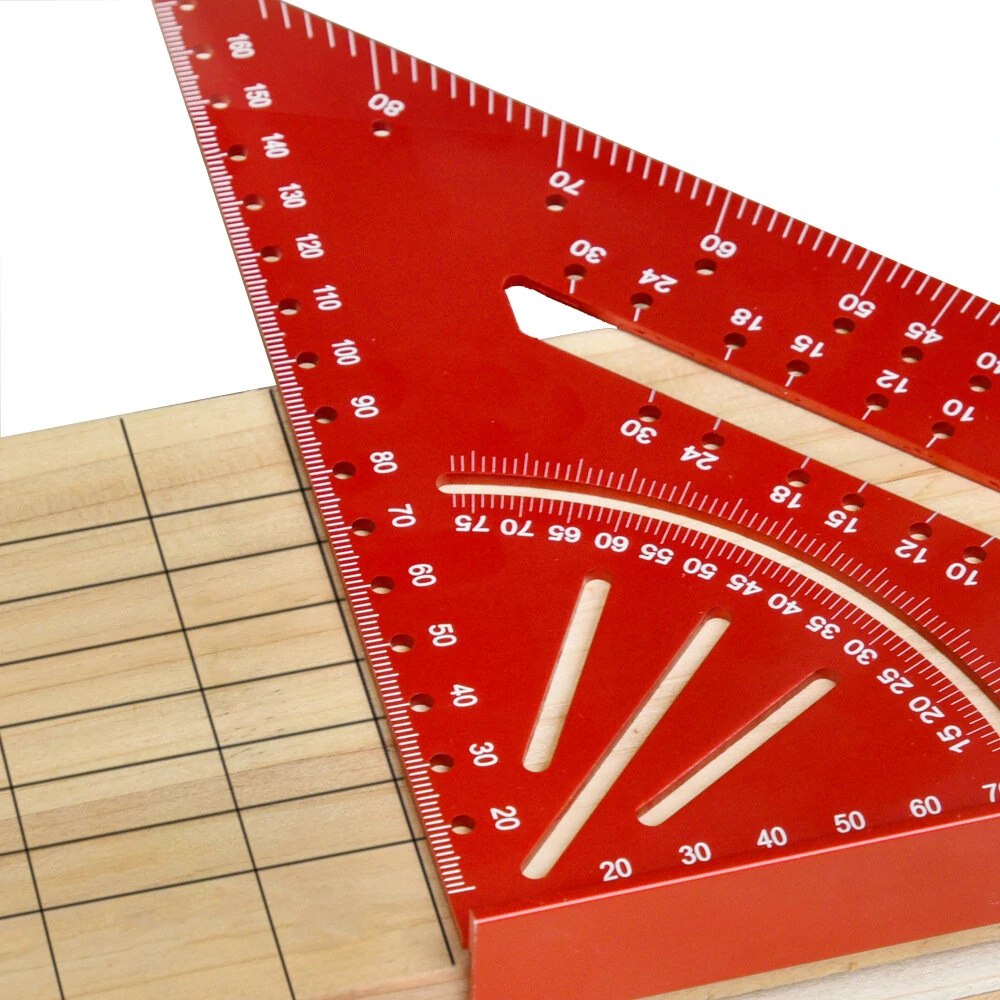 Aluminum Alloy Triangle Ruler - 2in1 Multifunctional Tool for Woodworking