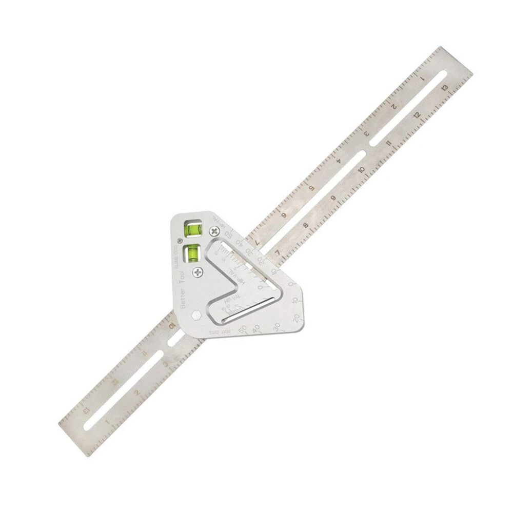 Stainless Steel Angle Level Ruler - Multifunctional Woodworking Measuring Tool