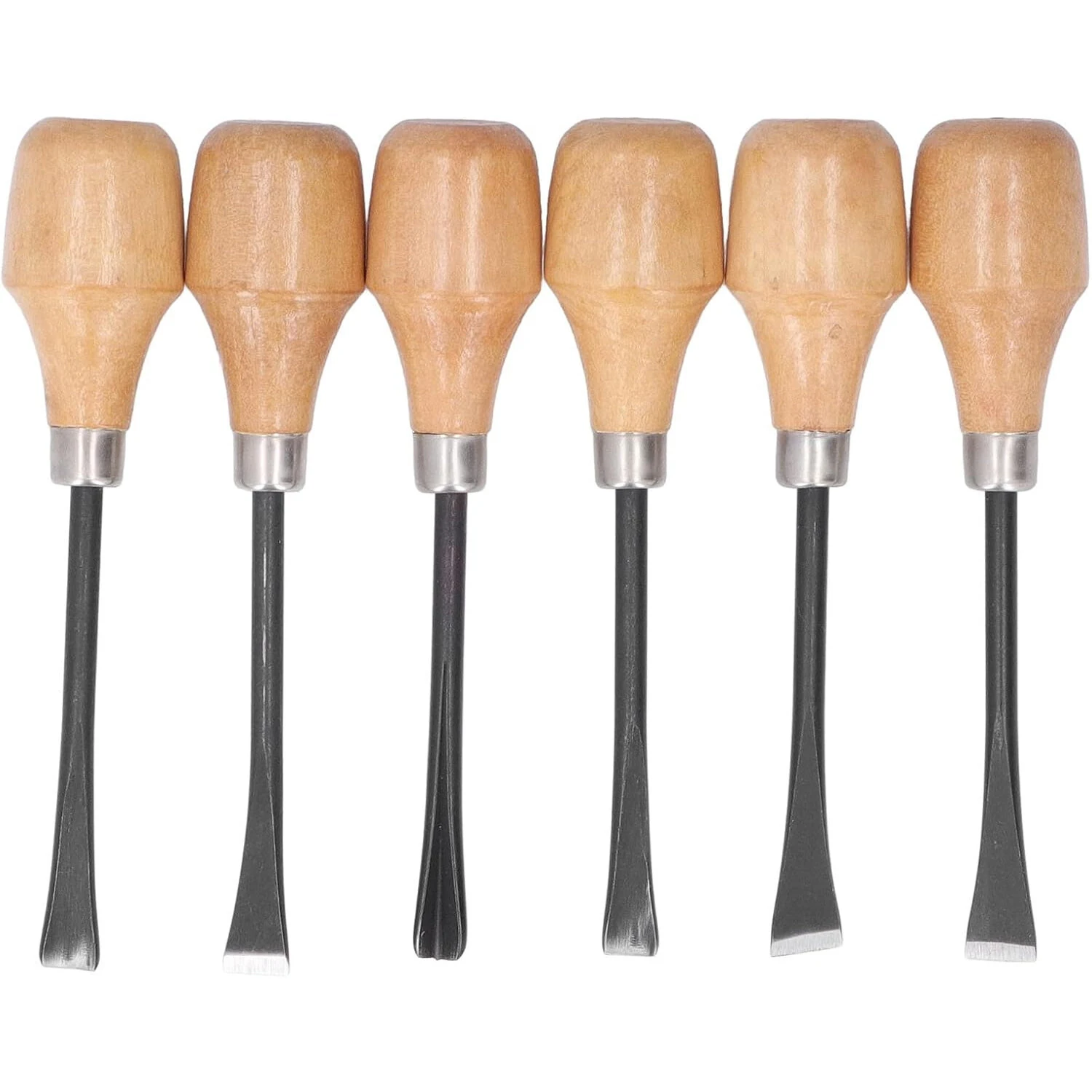6pcs Wood Carving Chisel Set | Ergonomic Beech Handle & Heat Treated Steel