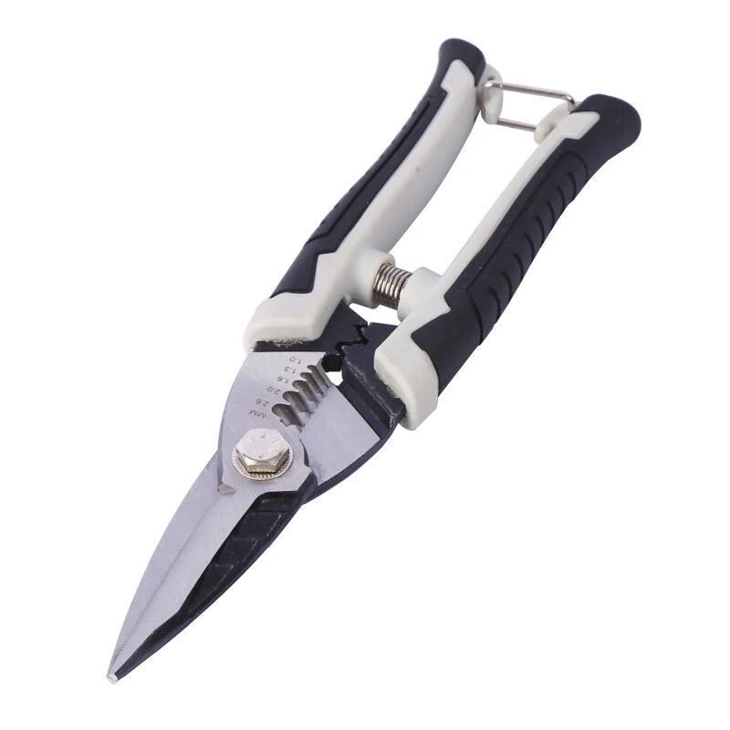 Multifunctional Electric Scissors Pliers | Wire Cutting Tool with White & Black Handles