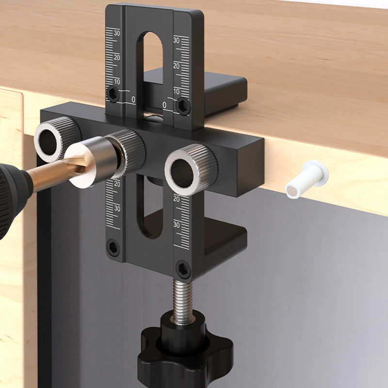 ENJOYWOOD Cabinet Door Mounting Jig - Aluminum Alloy Hardware for Framed & Frameless Cabinets