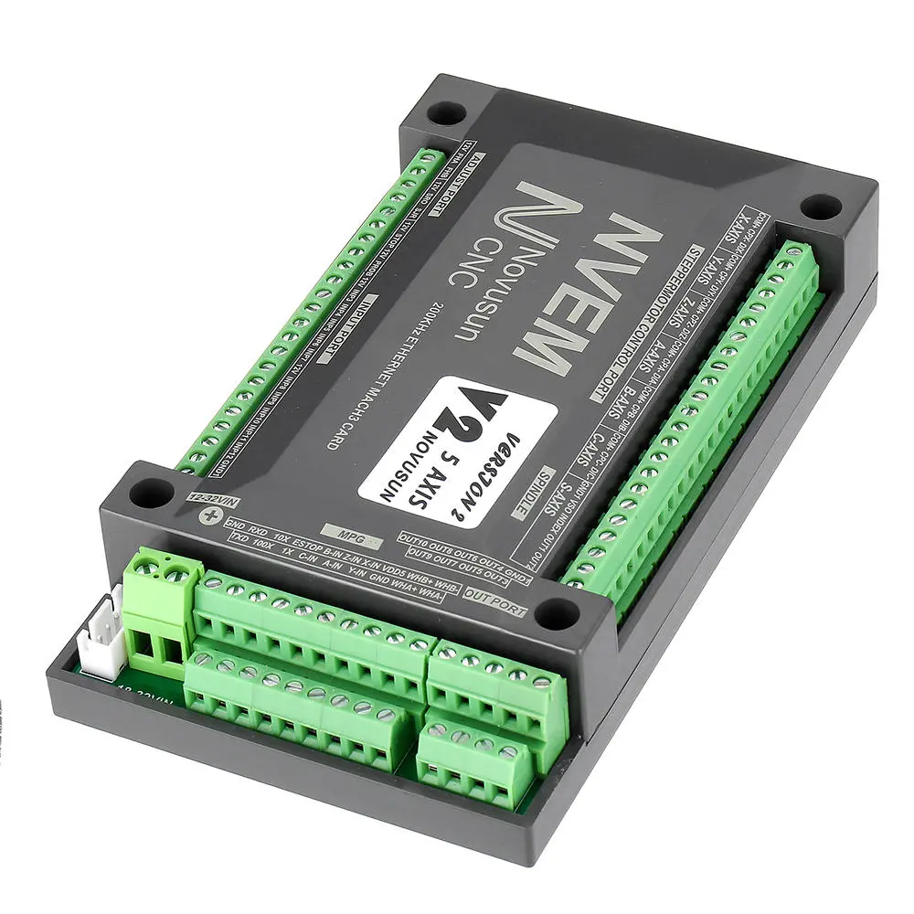NVEM 5 Axis CNC Controller - USB & Ethernet for MACH3 - NOVUSUN Motor Board