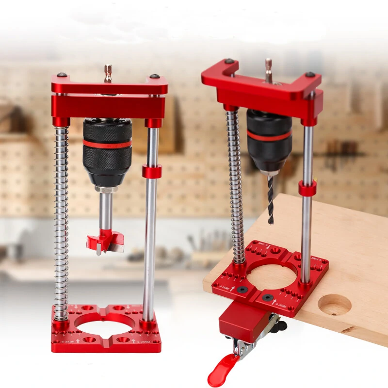 ENJOYWOOD Drill Guide Stand | 35mm & 26mm Hinge Hole Jig For Cabinet DIY