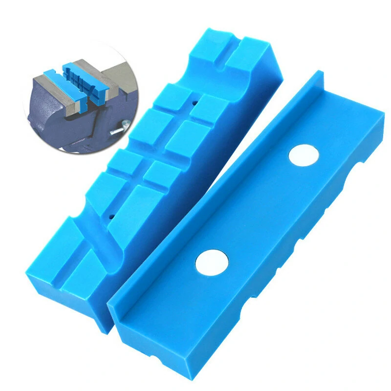 Drillpro 140mm Magnetic Vise Jaws - 2Pcs Reversible Soft Jaw Pads for Metal Table Vise