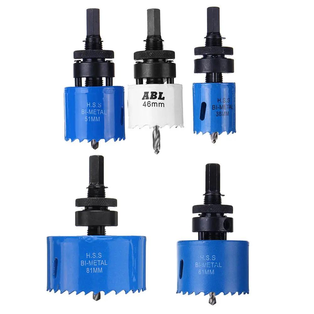 General Purpose Bi Metal Hole Saw Kit - 38-114mm Cutter Drill Bits for Plumbers