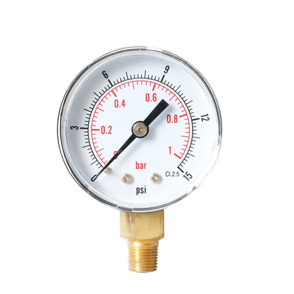 TS-Y508 Pressure Gauge - 52mm Dial | 1/8 BSPT | 15-300 psi Range