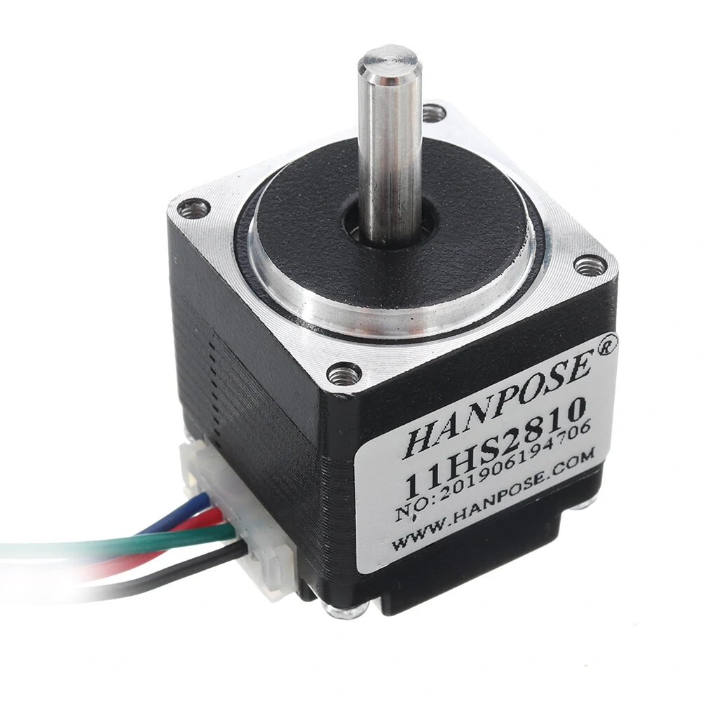 HANPOSE Nema 11 Stepper Motor 28BYGH28 | 28mm 1A 0.08N.m 4-Lead for CNC Router