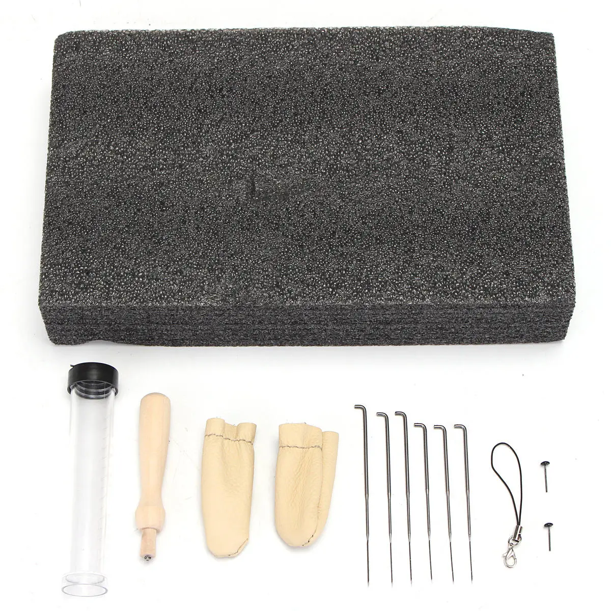 Wool Felt Needle Felting Starter Kit - Craft Tools & Stamp Poker Accessories