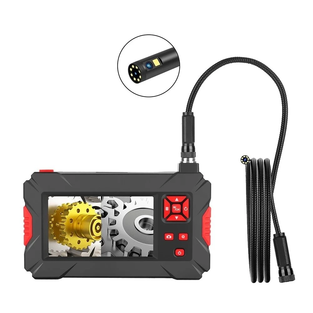 4.3 Inch LCD Borescope - 1080P HD IP68 Waterproof | 8mm Camera with 9 LEDs for Android & iOS
