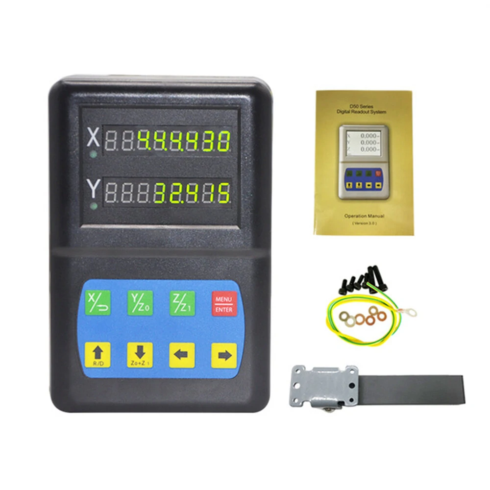 EU Direct 2/3 Axis Mini LED Digital Readout | 0.1um Resolution for Lathe Milling | 100-500mm Linear Scale