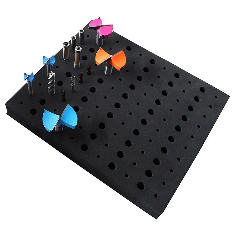 RUITOOL Router Bit Storage Tray - Holds 110 Bits for 1/2 & 1/4 Inch Shanks | High-Density Foam