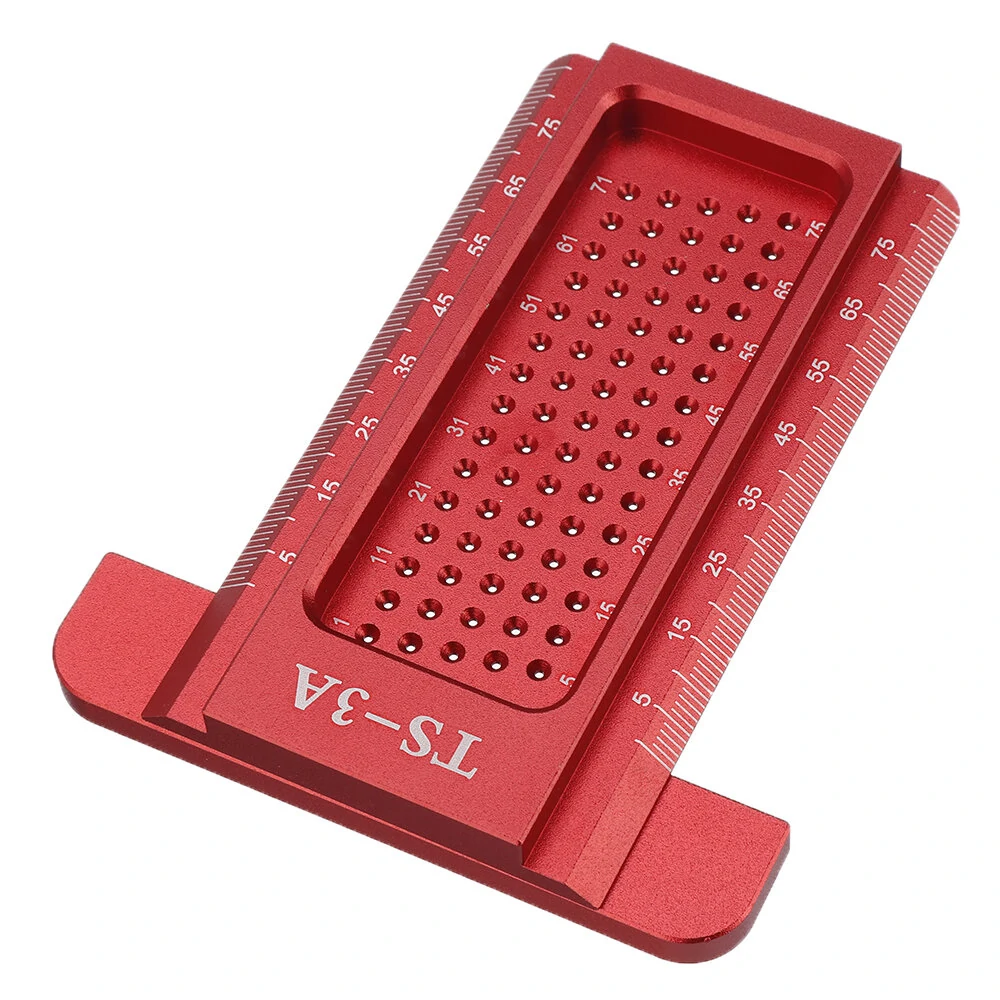 Aluminum Alloy TS-3A Precision Hole Marking Ruler | 75mm Metric Measuring & Scriber Tool