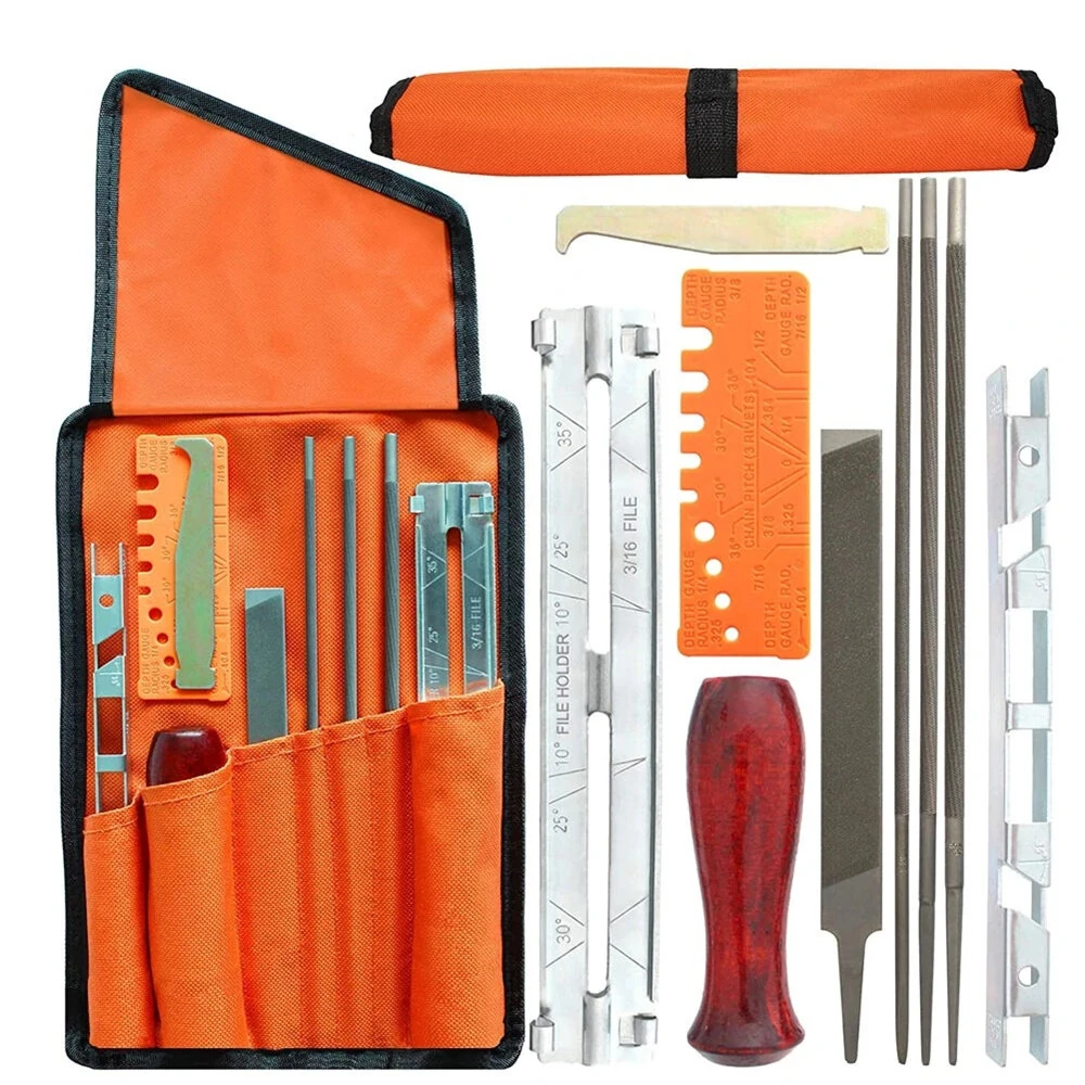 10-12Pcs Chainsaw Sharpening File Kit | Household Hand Tools | Chain Sharpen Saw Files