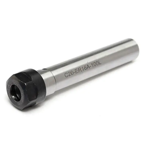 C20 ER16A 100L Collet Chuck Holder | Straight Shank Extension Rod for CNC Milling