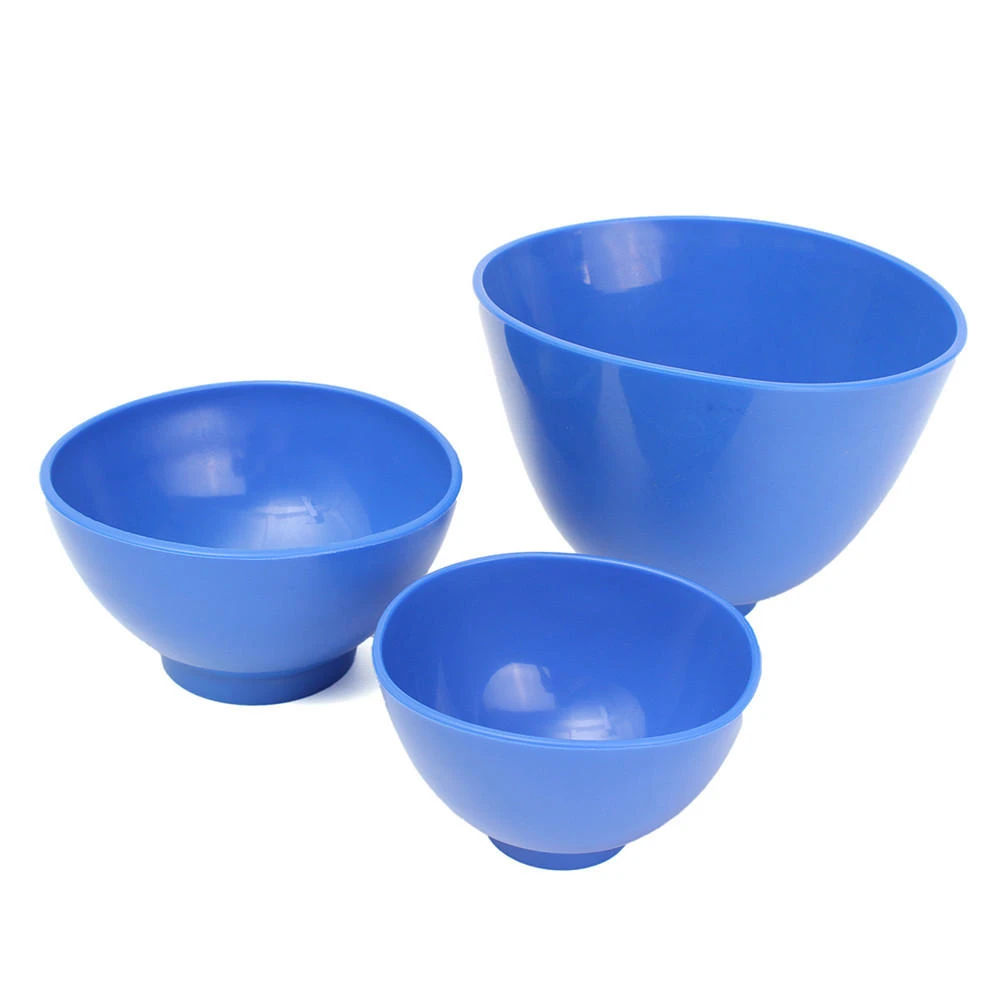 3pcs Dental Nonstick Alginate Mixing Bowls | Flexible Rubber Medical Tools