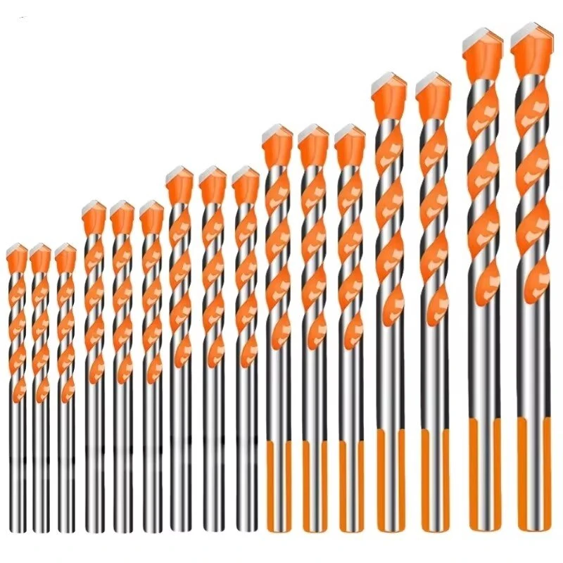 Tungsten Carbide Drill Bit Set - 16PC 3-12mm for Concrete Tile Metal Wood