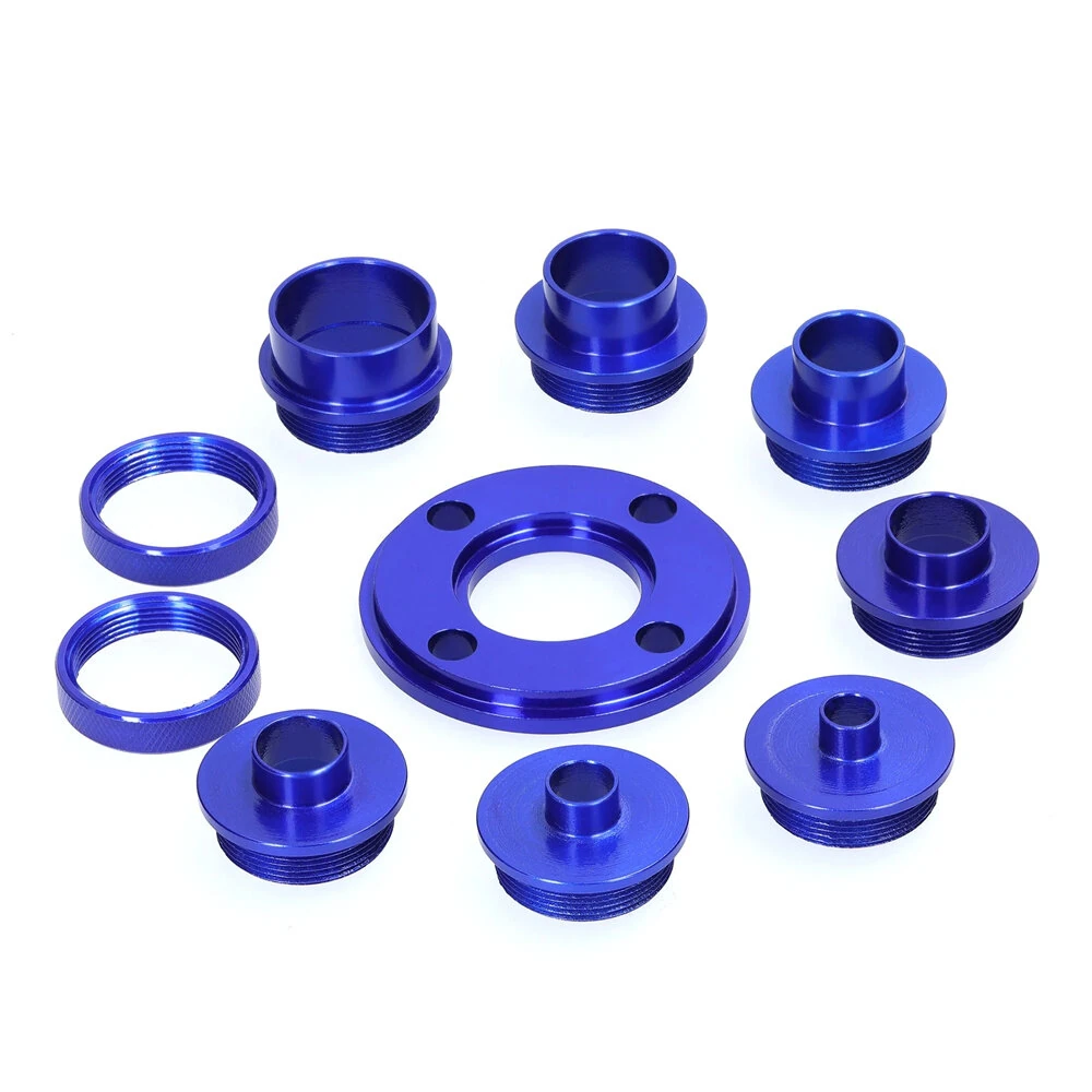 10PCS Router Template Guide Bushing Set - 8 Aluminum Bushings & 2 Lock Nuts | Woodworking