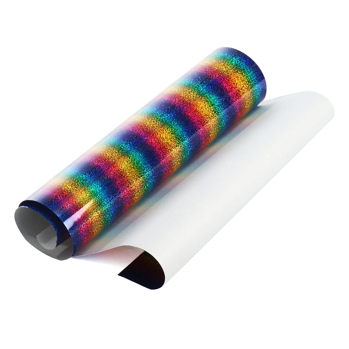 Rainbow Heat Transfer Vinyl | 30x100cm PU Iron-On Film for T-Shirts & Textiles